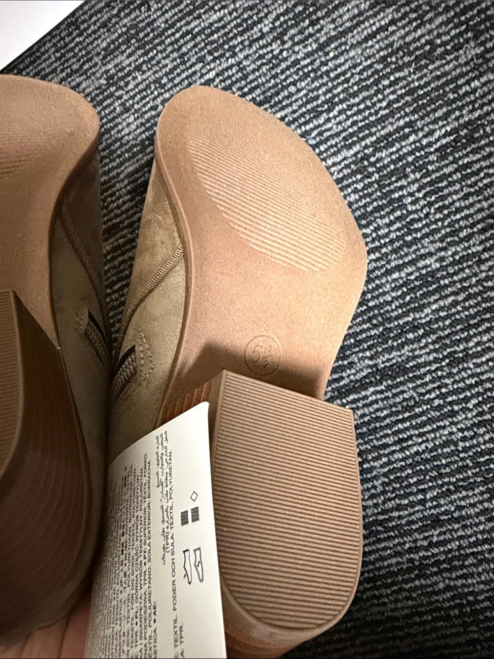 Amazon Essentials Taupe Suede Ankle Bootie within Low Stacked Heel